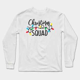 Christmas Squad fun Xmas lights design Long Sleeve T-Shirt